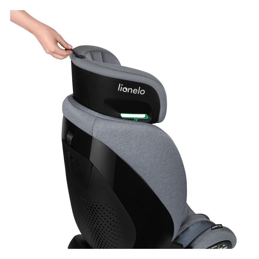 Lionelo - Cadeira auto com base giratória LAVENDER i-Size 76-150 cm Pedra Cinzenta