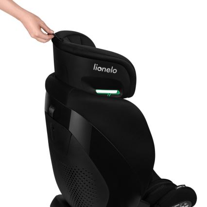 Lionelo - Cadeira auto com base giratória LAVENDER i-Size 76-150 cm Preto Carbono