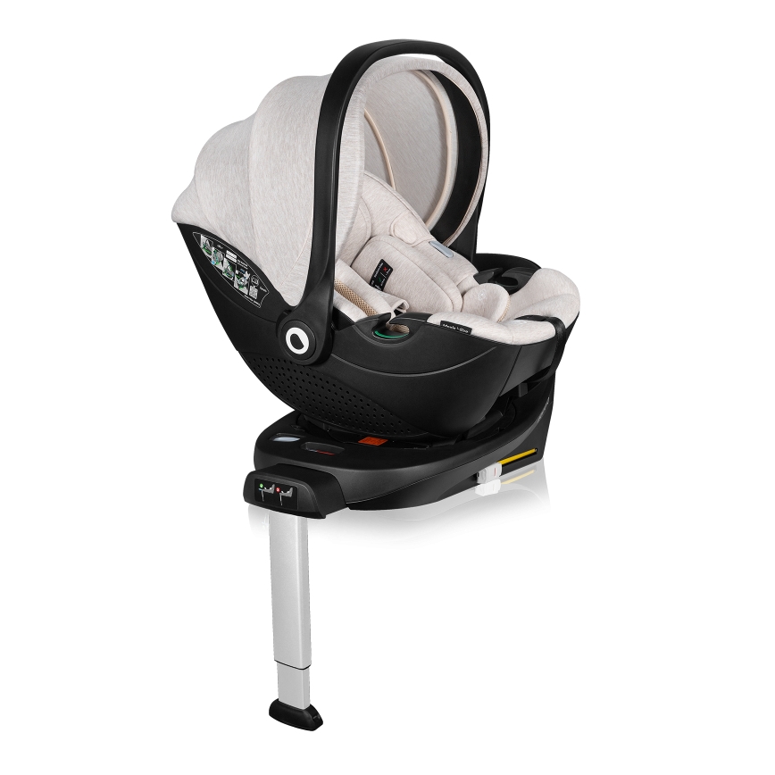 Lionelo - Cadeira auto com base giratória MOXIE SET i-Size 40-87 cm Bege Areia