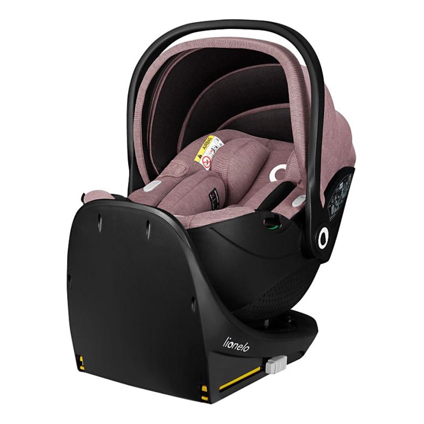 Lionelo - Cadeira auto com base giratória MOXIE SET i-Size 40-87 cm Rosa Malva