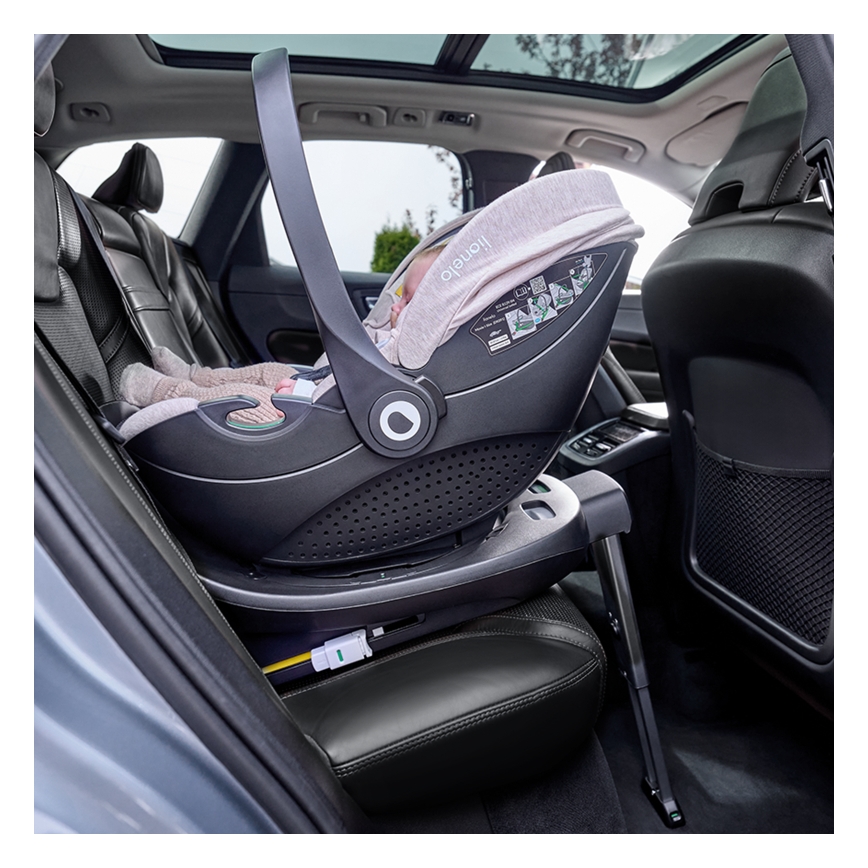 Lionelo - Cadeira auto com base giratória MOXIE SET i-Size 40-87 cm Rosa Malva