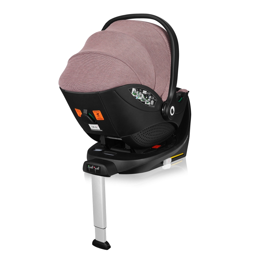 Lionelo - Cadeira auto com base giratória MOXIE SET i-Size 40-87 cm Rosa Malva