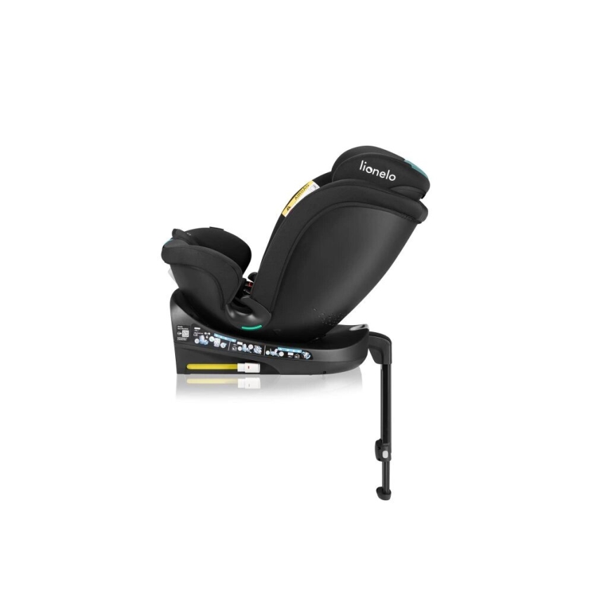 Lionelo - Cadeira auto com base giratória NAVY i-Size 40-150 cm preto/turquesa