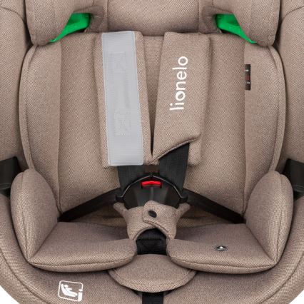 Lionelo - Cadeira auto giratória com base LAVENDER i-Size 76-150 cm Bege Latte