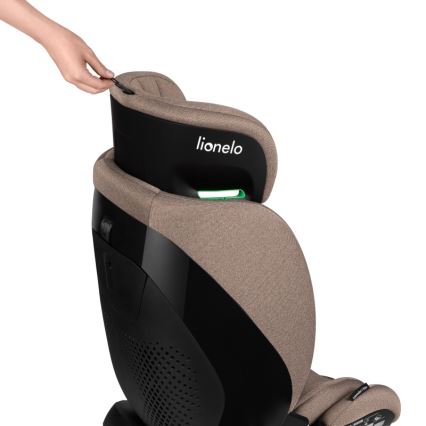 Lionelo - Cadeira auto giratória com base LAVENDER i-Size 76-150 cm Bege Latte
