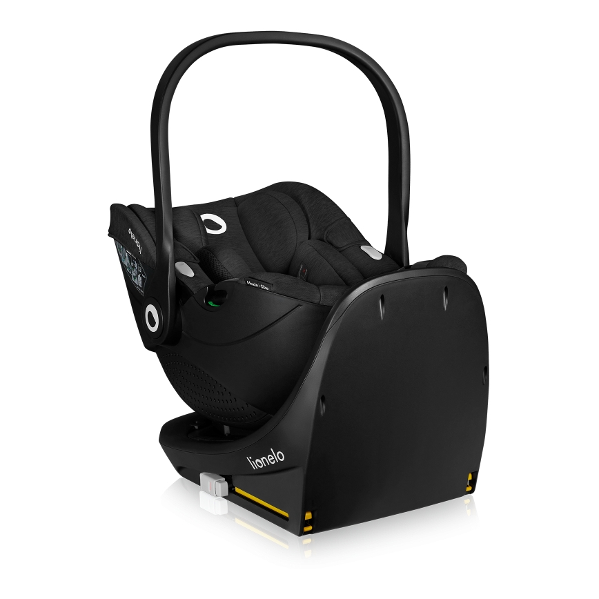 Lionelo - Cadeira auto giratória com base MOXIE SET i-Size 40-87 cm Carbono Preto