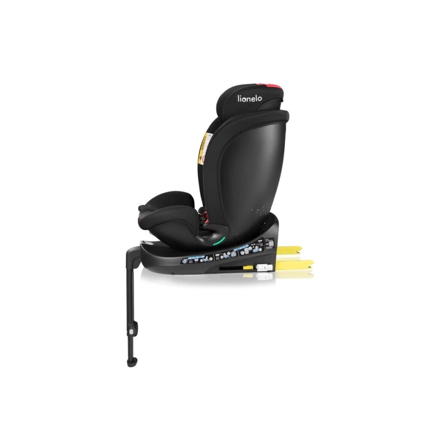 Lionelo - Cadeira auto giratória com base NAVY i-Size 40-150 cm preta/vermelha