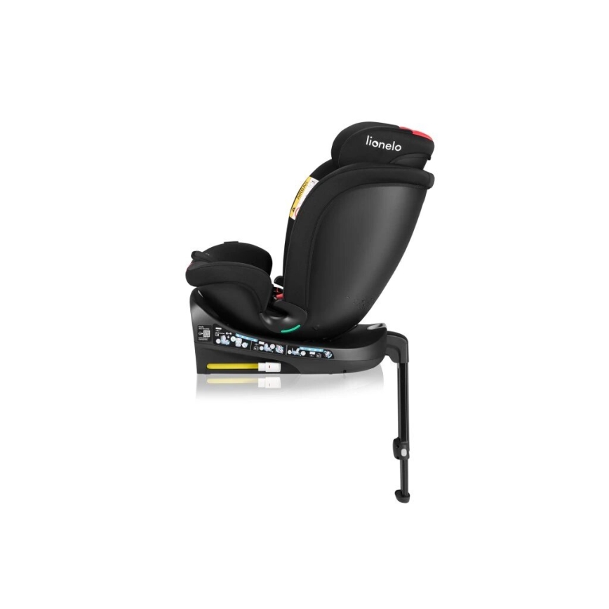 Lionelo - Cadeira auto giratória com base NAVY i-Size 40-150 cm preta/vermelha