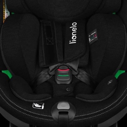 Lionelo - Cadeira Auto Giratória com Base HARMONY i-Size 40-150 cm preta