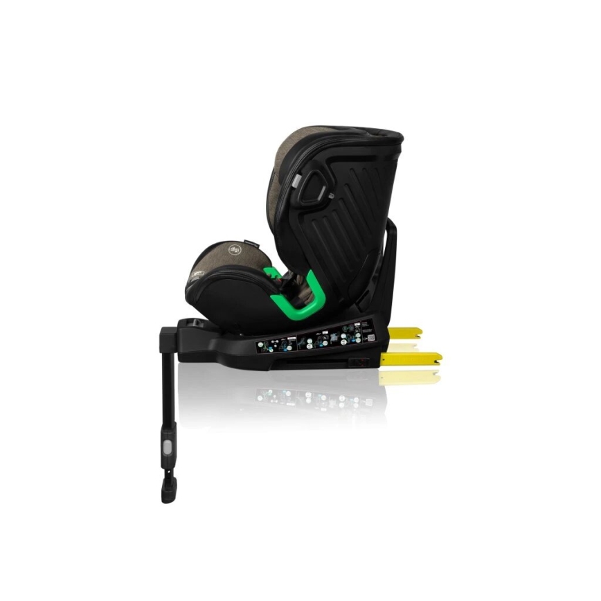 Lionelo - Cadeira Auto Giratória com Base HARMONY i-Size 40-150 cm preta/oliva