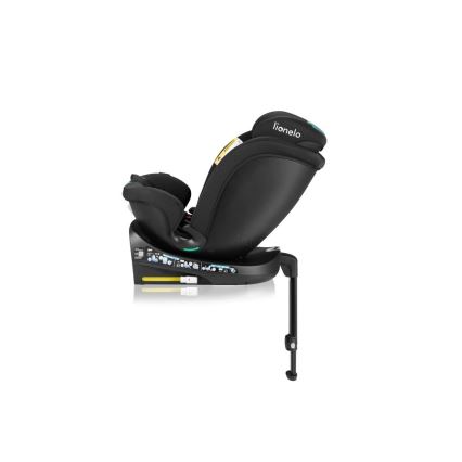 Lionelo - Cadeirinha auto giratória com base NAVY i-Size 40-150 cm preta/turquesa