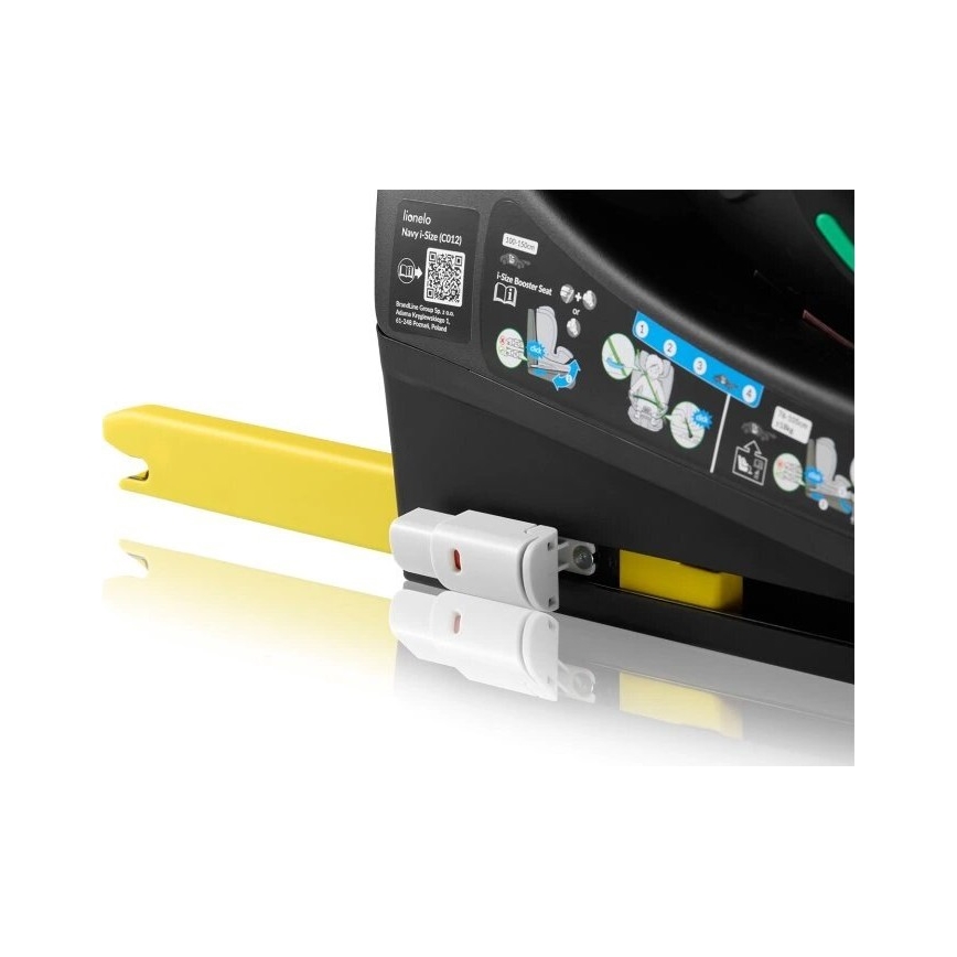 Lionelo - Cadeirinha auto giratória com base NAVY i-Size 40-150 cm preta/turquesa