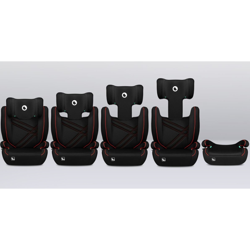Lionelo - Cadeira Auto HUGO i-Size 100-150 cm preta/vermelha
