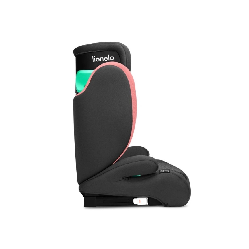 Lionelo - Cadeira auto HUGO i-Tamanho 100-150 cm preto/rosa