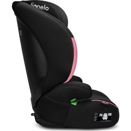 Lionelo - Cadeira auto LARS i-Size 100-150 cm preta/rosa
