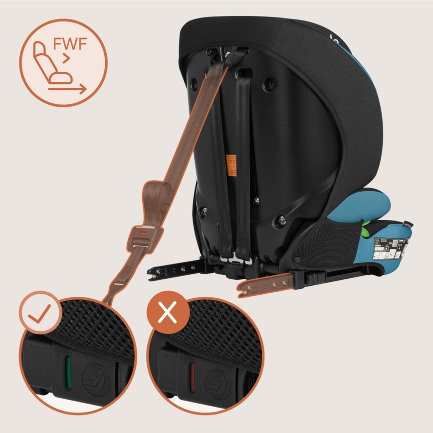 Lionelo - Cadeira auto LEVI FIX i-Size 76-150 cm Azul Cobalto