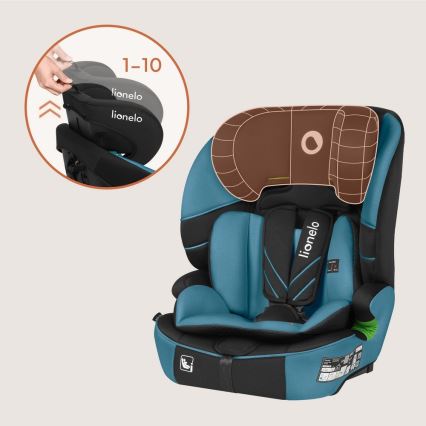 Lionelo - Cadeira auto LEVI FIX i-Size 76-150 cm Azul Cobalto