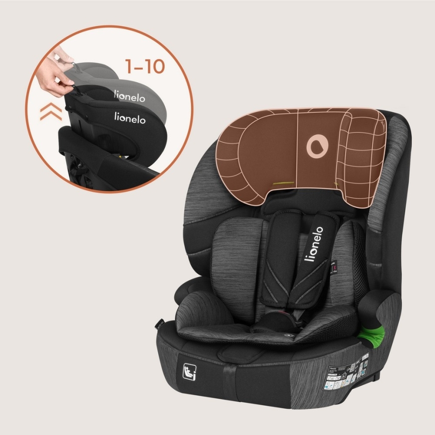 Lionelo - Cadeira Auto LEVI FIX i-Size 76-150 cm Pedra Cinzenta