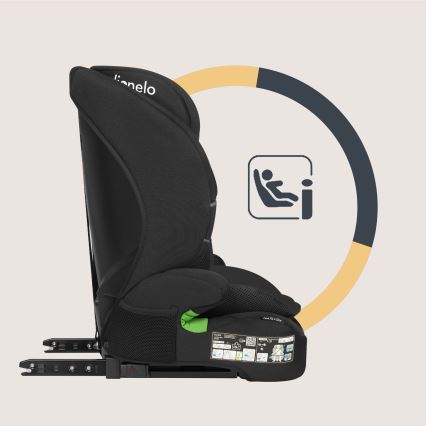 Lionelo - Cadeira Auto LEVI FIX i-Size 76–150 cm Preto Carbono