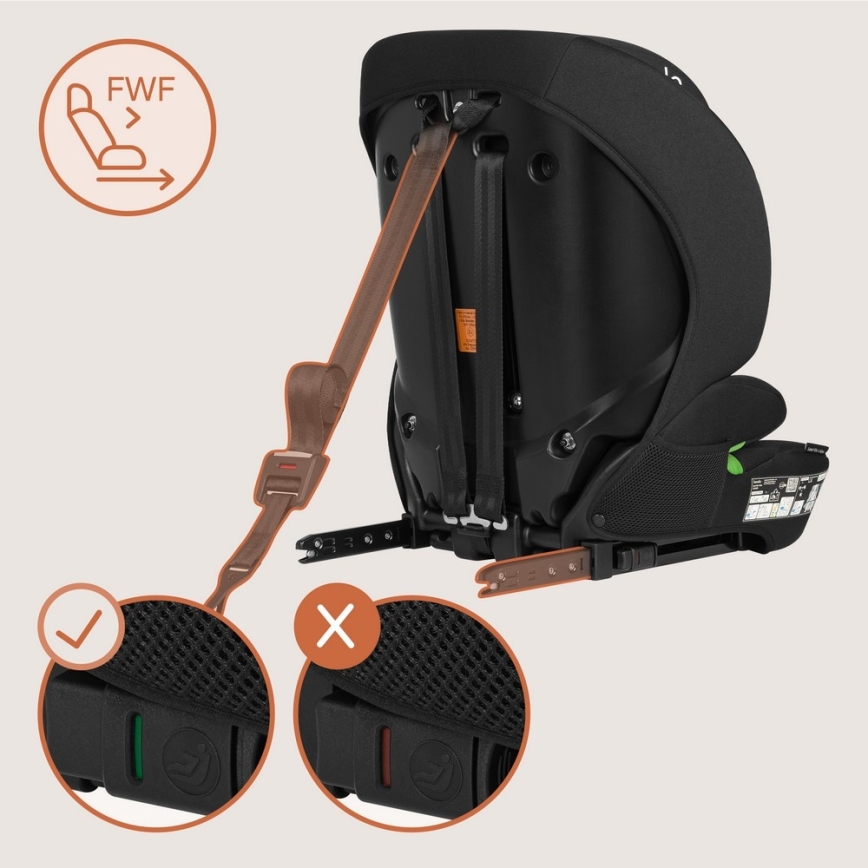 Lionelo - Cadeira Auto LEVI FIX i-Size 76–150 cm Preto Carbono