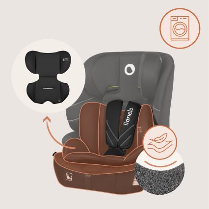 Lionelo - Cadeira Auto LEVI FIX i-Size 76–150 cm Preto Carbono