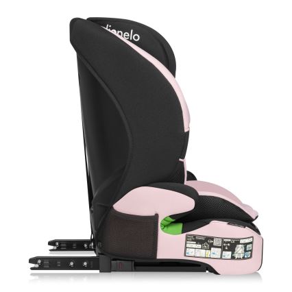 Lionelo - Cadeira auto LEVI FIX i-Size 76-150 cm Rosa Bebé