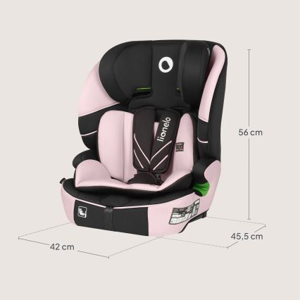 Lionelo - Cadeira auto LEVI FIX i-Size 76-150 cm Rosa Bebé
