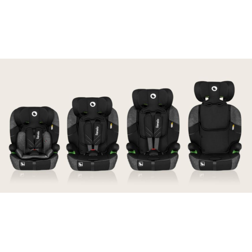 Lionelo - Cadeira auto LEVI ONE i-Size 76-150 cm preta/cinzenta