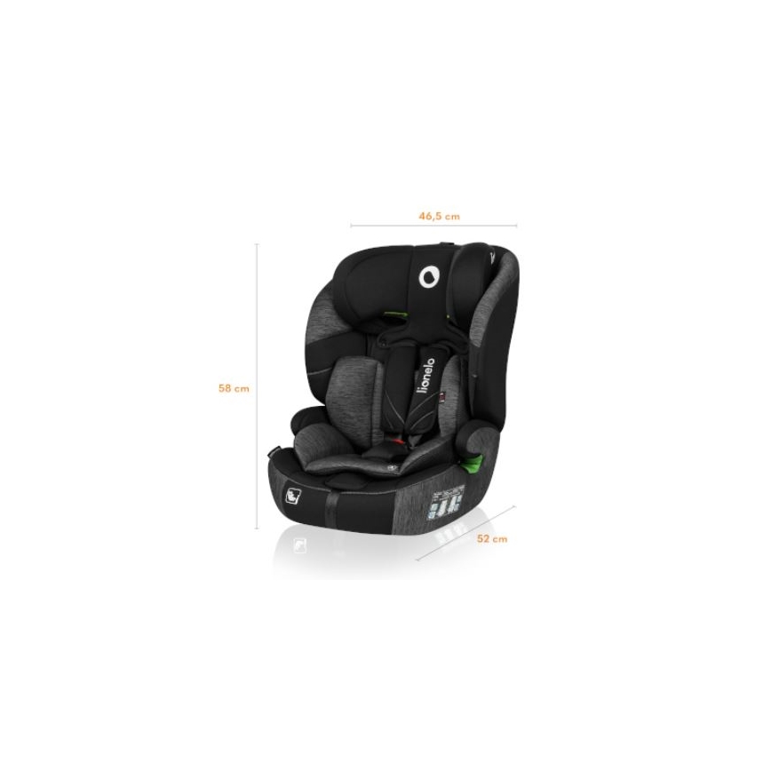 Lionelo - Cadeira auto LEVI ONE i-Size 76-150 cm preta/cinzenta