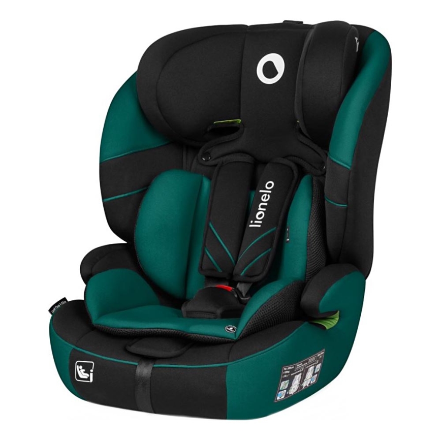 Lionelo - Cadeira auto LEVI ONE i-Tamanho 76-150 cm preto/verde
