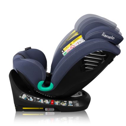 Lionelo - Cadeira auto com base giratória BASTIAAN ONE i-Size 40-150 cm Azul Marinho