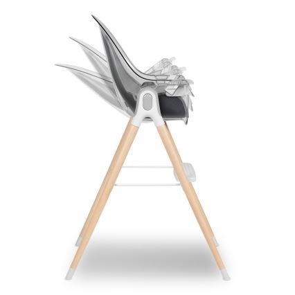 Lionelo - Cadeira de alimentação infantil MAYA White em faia