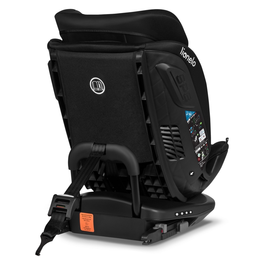 Lionelo - Cadeira de automóvel giratória com base BASTIAAN i-Size 40-150 cm Preto Carbono