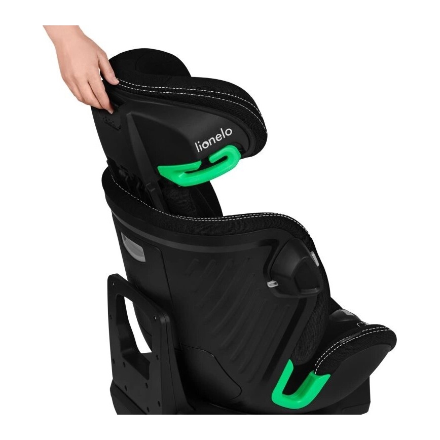 Lionelo - Cadeira de carro com base giratória HARMONY i-Size 40-150 cm preta