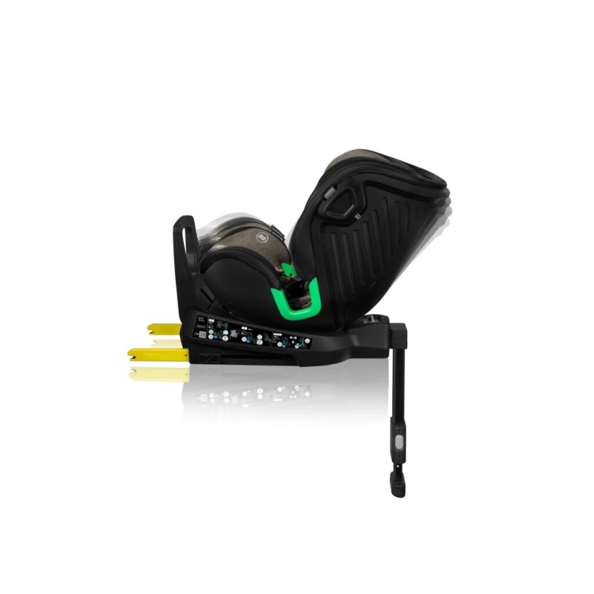 Lionelo - Cadeira de carro giratória com base HARMONY i-Size 40-150 cm preto/oliva