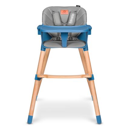 Lionelo - Cadeira de refeição infantil 2 em 1 KOEN Azul Céu
