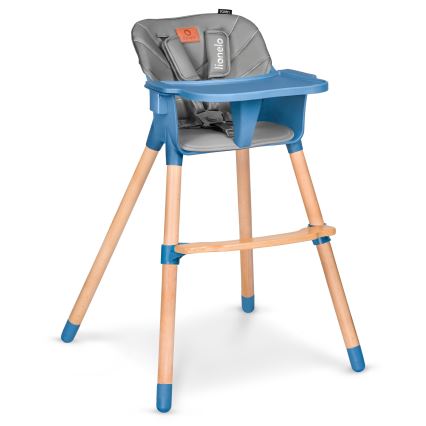 Lionelo - Cadeira de refeição infantil 2 em 1 KOEN Azul Céu