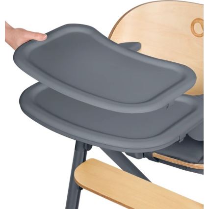 Lionelo - Cadeira de refeição infantil 3 em 1 CELIA Madeira Cinzenta