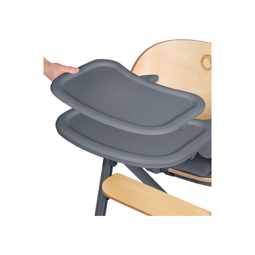 Lionelo - Cadeira de refeição infantil 3 em 1 CELIA Madeira Cinzenta