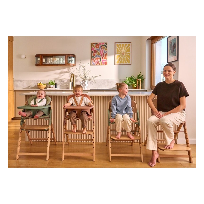 Lionelo - Cadeira de refeição infantil 3 em 1 MEGAN Grey Wood