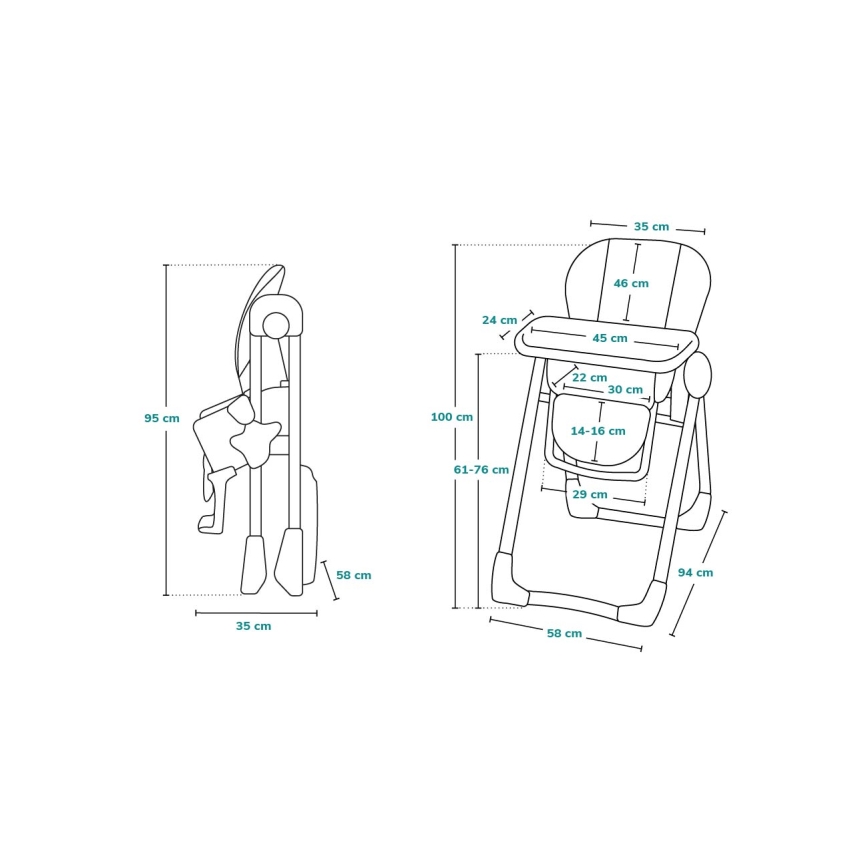 Lionelo - Cadeira de refeição infantil ZANNA bege