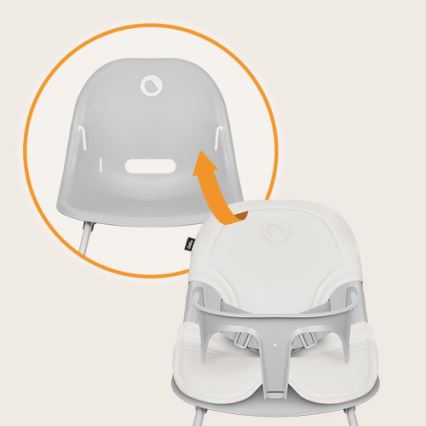 Lionelo - Cadeira de refeição para criança 2em1 DALIA branco/cinzento