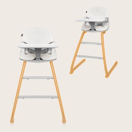 Lionelo - Cadeira de refeição para criança 2em1 DALIA branco/cinzento