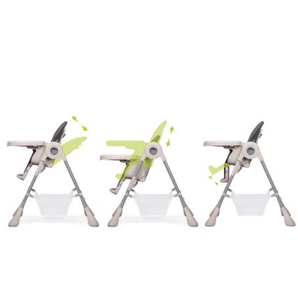 Lionelo - Cadeira de refeição para criança ZANNA cinzento