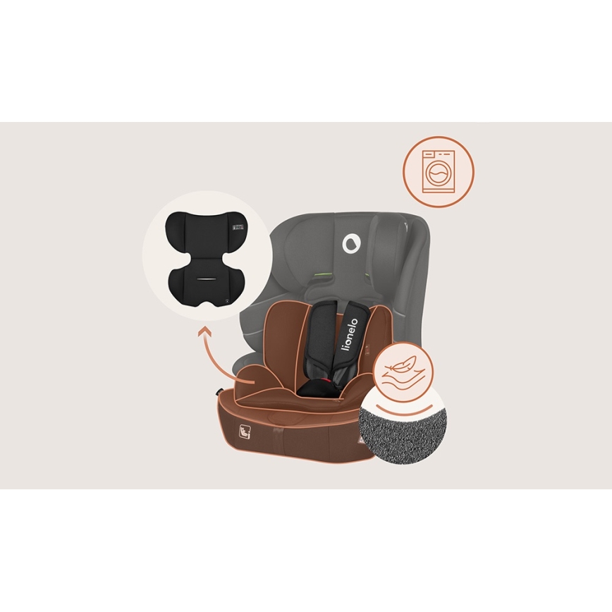 Lionelo - Cadeira para automóvel BILLY i-Size 76-150 cm Preto Carbono