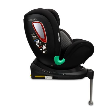 Lionelo - Cadeira auto com base giratória ANTOON PLUS i-Size 40-105 cm Preto Ônix