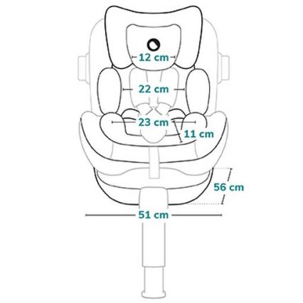 Lionelo - Cadeira auto com base giratória ANTOON PLUS i-Size 40-105 cm Preto Ônix