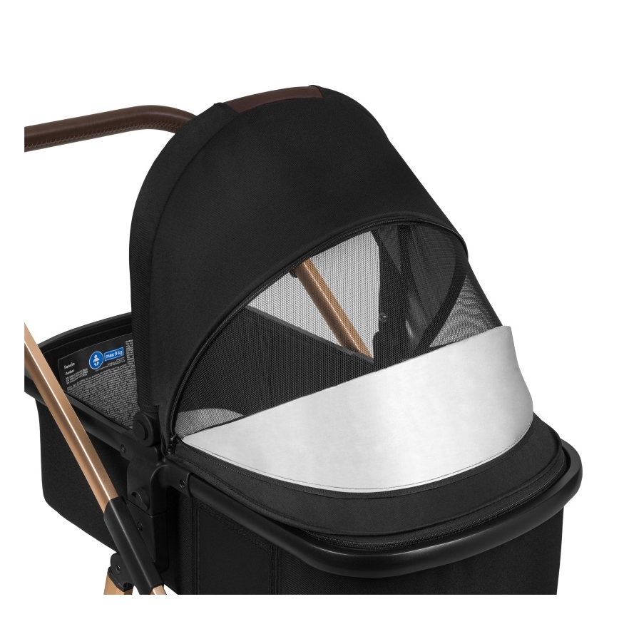 Lionelo - Carrinho combinado 2 em 1 AMBER Black Onyx