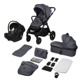 Lionelo - Carrinho combinado 3 em 1 LAYLA Grey Stone