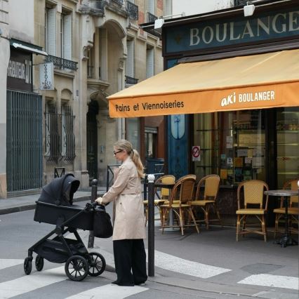 Lionelo - Carrinho combinado 3 em 1 LAYLA Preto Ônix